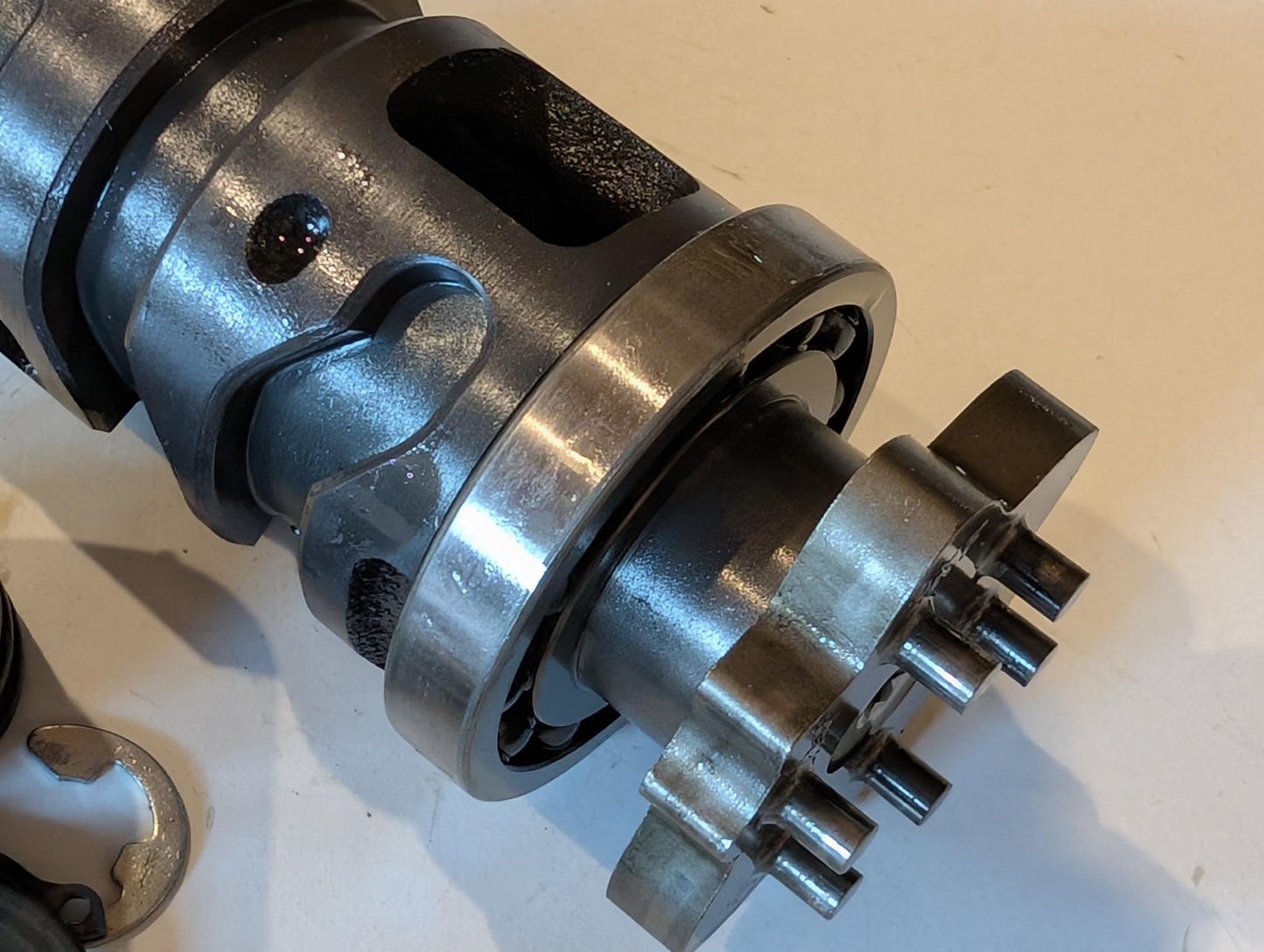 Yamaha XT600E 3TB 3UW Schaltwalze Schaltnockeneinheit 3YF-18540-00 mit Hebel Schalter Raster, gebraucht