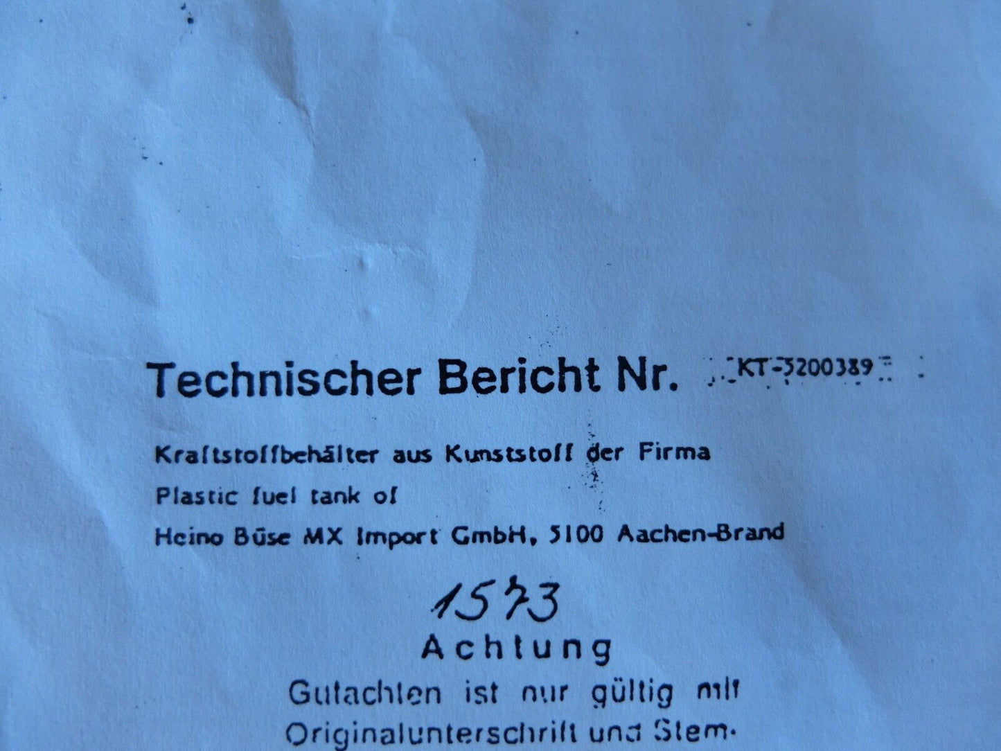 Yamaha XT600 2NF Rahmen, rot, gebraucht, rostfrei, sehr gut mit Papieren