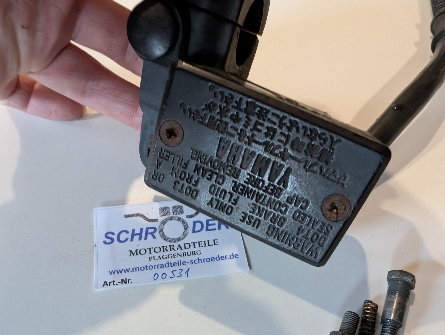 Yamaha TZR125 4FL Handbremszylinder mit Schlauch und Schrauben 2RJ-25870-00,