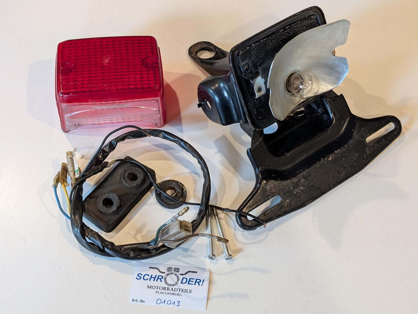 Yamaha DT175MX 2K4 Rücklicht Rücklichthalter Kennzeichenhalter Blinkerhalter, gebraucht