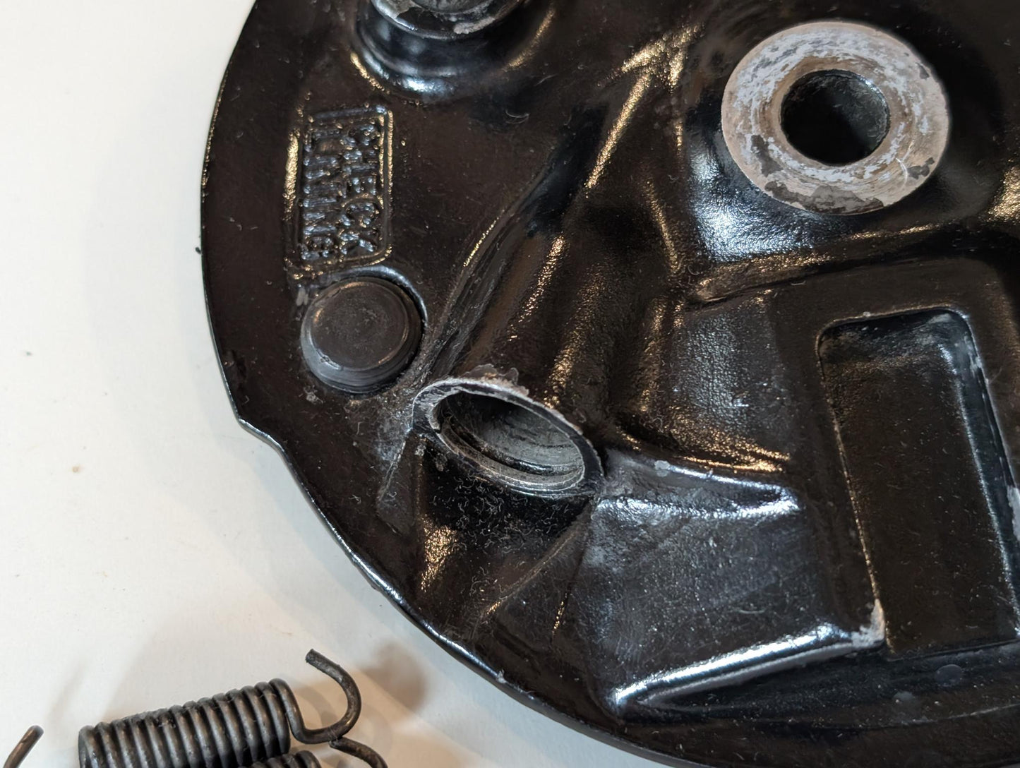 Yamaha DT175MX 2K4 Radnabendeckel Vorderradbremse Trommelbremse Bremsankerplatte, gebraucht