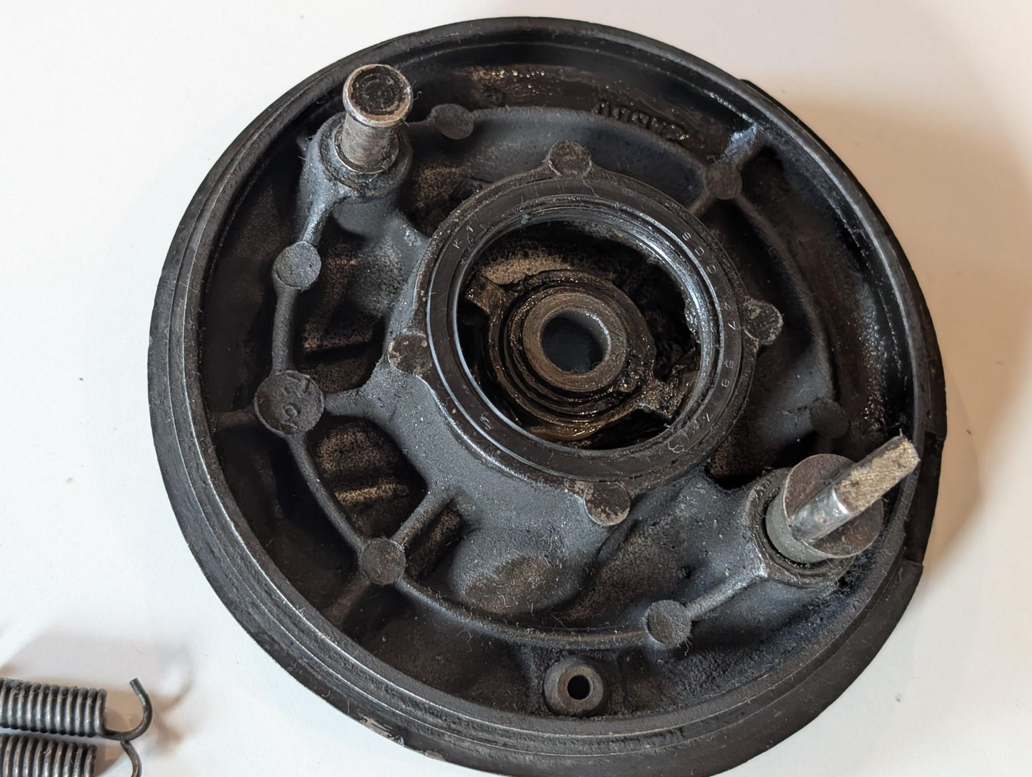 Yamaha DT175MX 2K4 Radnabendeckel Vorderradbremse Trommelbremse Bremsankerplatte, gebraucht
