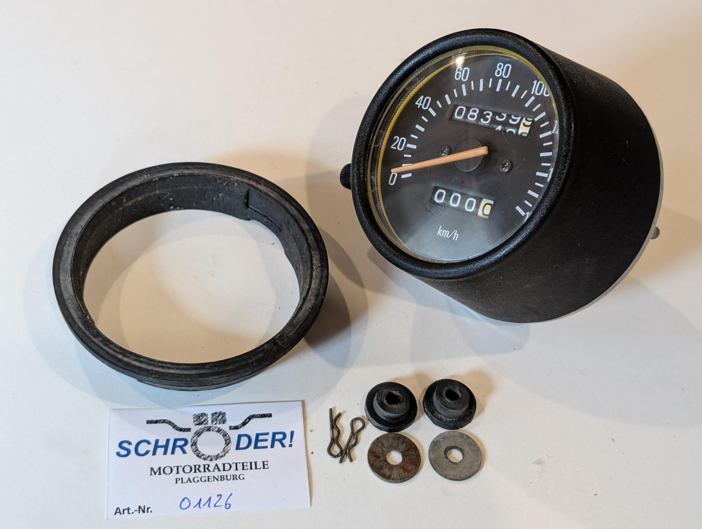 Yamaha DT175MX 2K4 Tachometer Odometer Kilometerzähler mit Vibrationsdämpfer, gebraucht