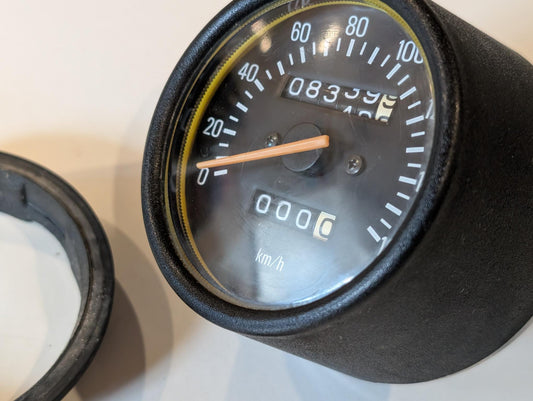 Yamaha DT175MX 2K4 Tachometer Odometer Kilometerzähler mit Vibrationsdämpfer, gebraucht