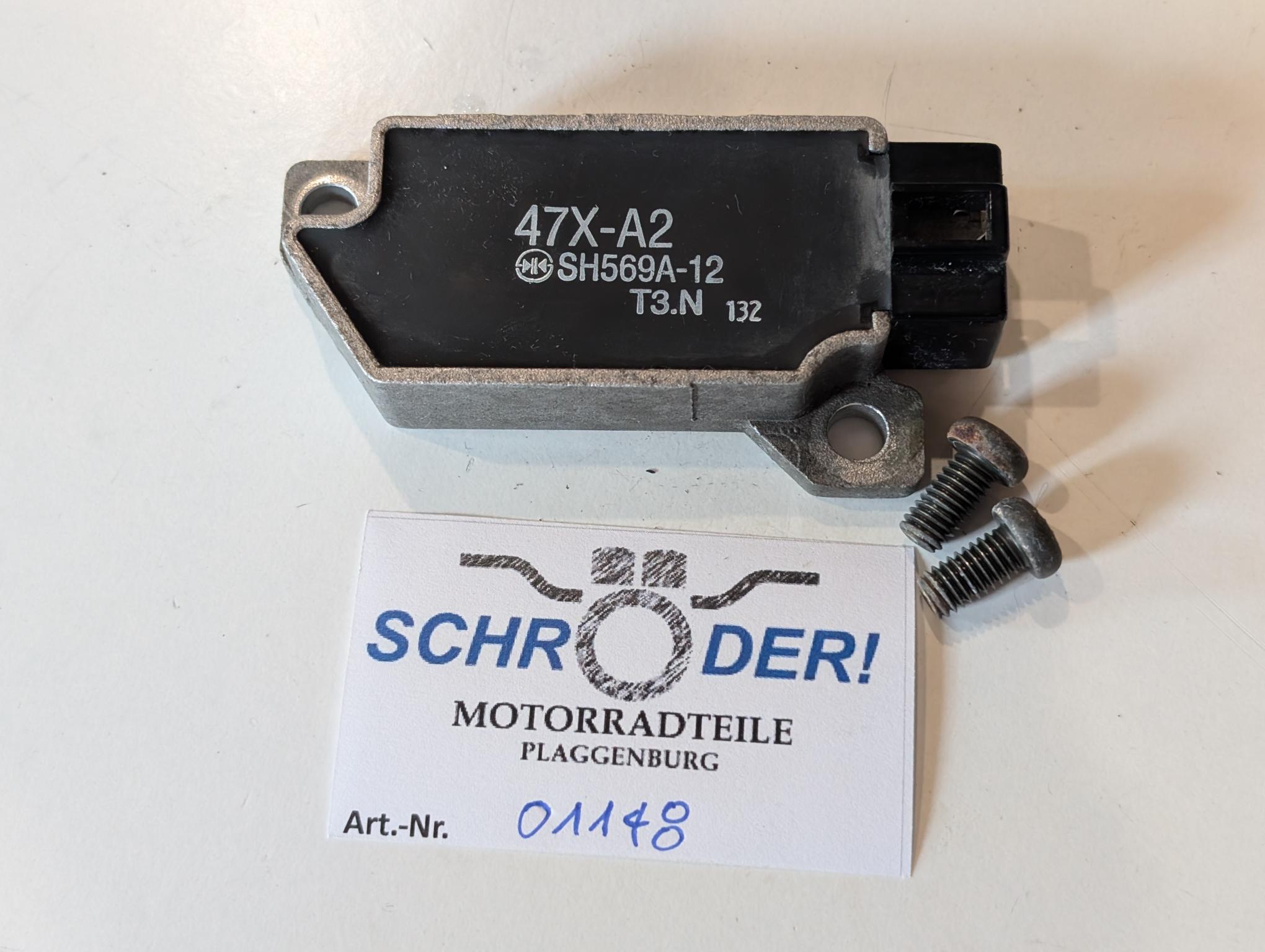 Terisass Gleichrichter Spannungsregler Für Motorrad - Aluminiumlegierung, Schwarz, 75x55x30 Mm, Passend Für EN400, EN500, EL250 U.v.m.