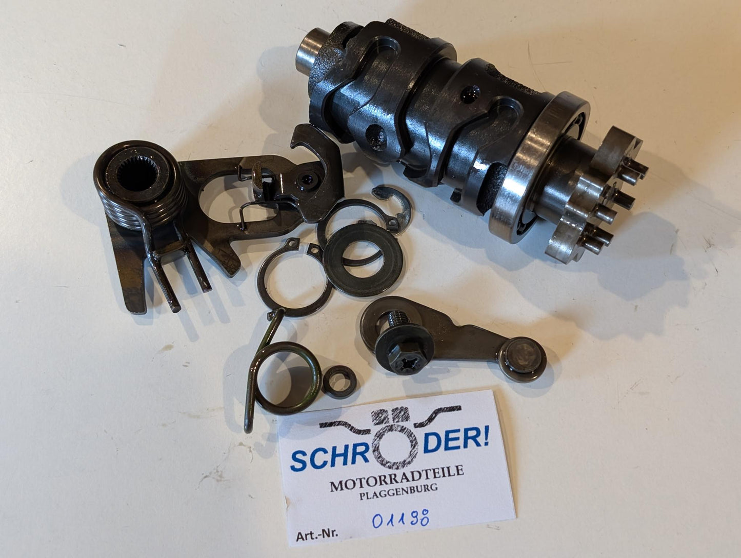 Yamaha XT600E 3TB 3UW Schaltwalze Schaltnockeneinheit 3YF-18540-00 mit Hebel Schalter Raster, gebraucht