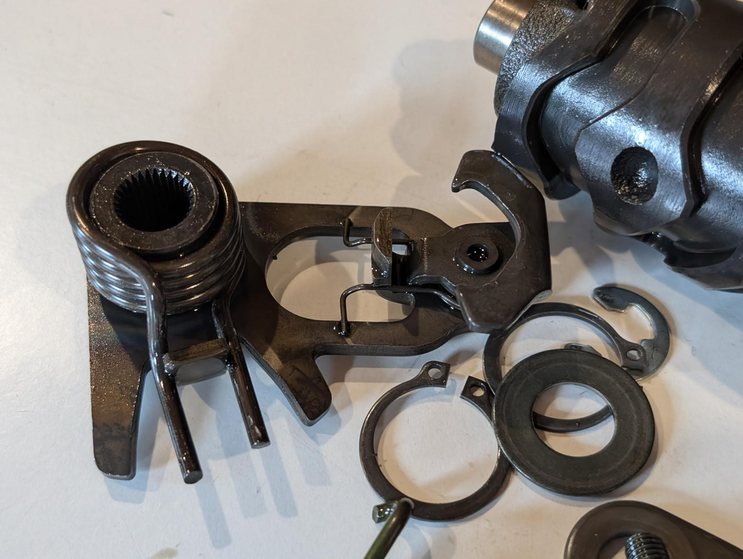 Yamaha XT600E 3TB 3UW Schaltwalze Schaltnockeneinheit 3YF-18540-00 mit Hebel Schalter Raster, gebraucht