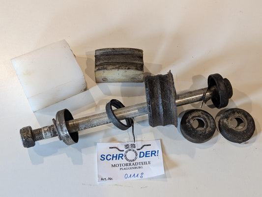 Yamaha DT175MX 2K4 Schwingenachse Kettenspanner Kettenführung, gebraucht
