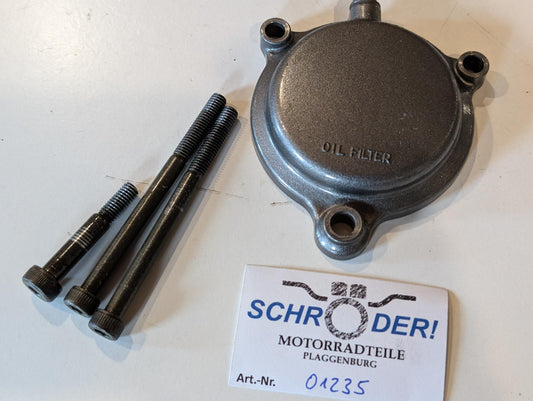 Yamaha XT600E 3TB 3UW Motordeckel Ölfilterdeckel mit Schrauben 2WK-13447-00 90109-06419, gebraucht