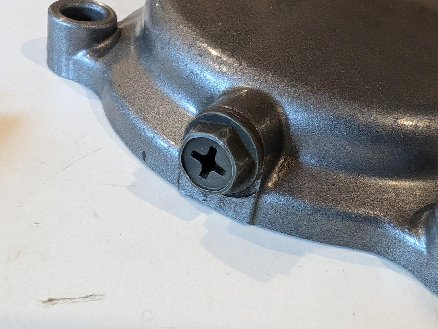 Yamaha XT600E 3TB 3UW Motordeckel Ölfilterdeckel mit Schrauben 2WK-13447-00 90109-06419, gebraucht