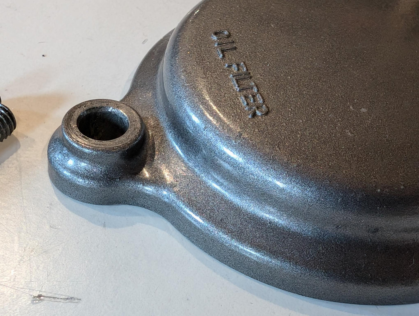 Yamaha XT600E 3TB 3UW Motordeckel Ölfilterdeckel mit Schrauben 2WK-13447-00 90109-06419, gebraucht