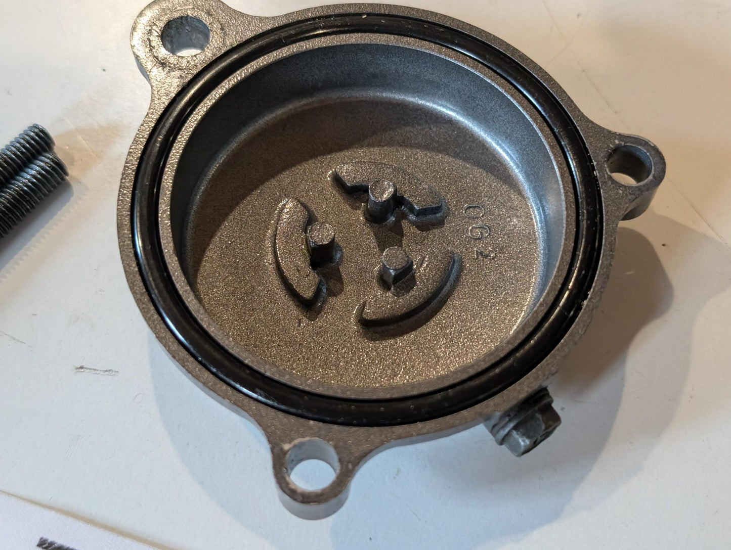 Yamaha XT600E 3TB 3UW Motordeckel Ölfilterdeckel mit Schrauben 2WK-13447-00 90109-06419, gebraucht