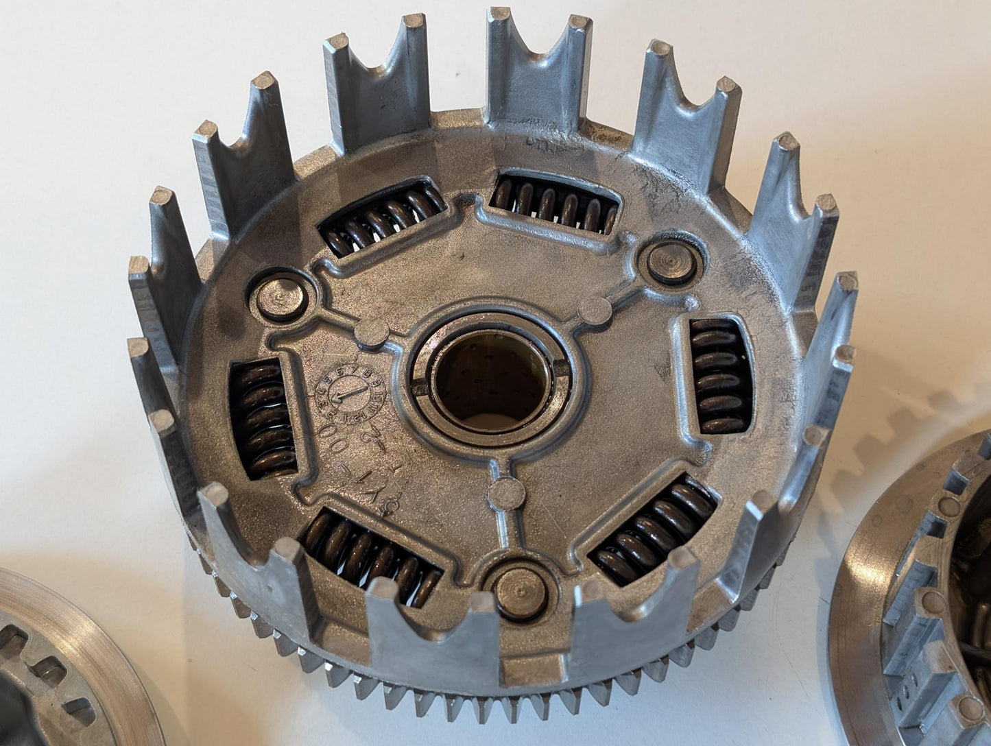 Yamaha XT600E 3TB 3UW Kupplungskorb 3AJ-16150-00 Kupplungsnabe 2JN-16371-00 Druckplatte 5Y1-16351-00 Primärantrieb komplett gebraucht