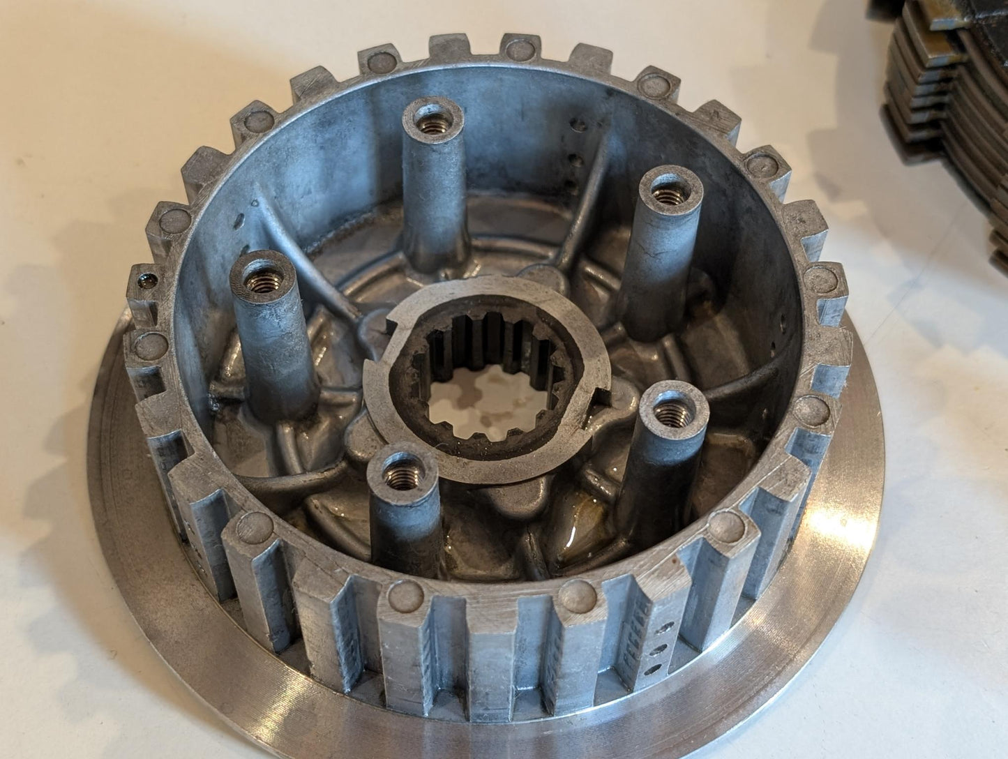 Yamaha XT600E 3TB 3UW Kupplungskorb 3AJ-16150-00 Kupplungsnabe 2JN-16371-00 Druckplatte 5Y1-16351-00 Primärantrieb komplett gebraucht