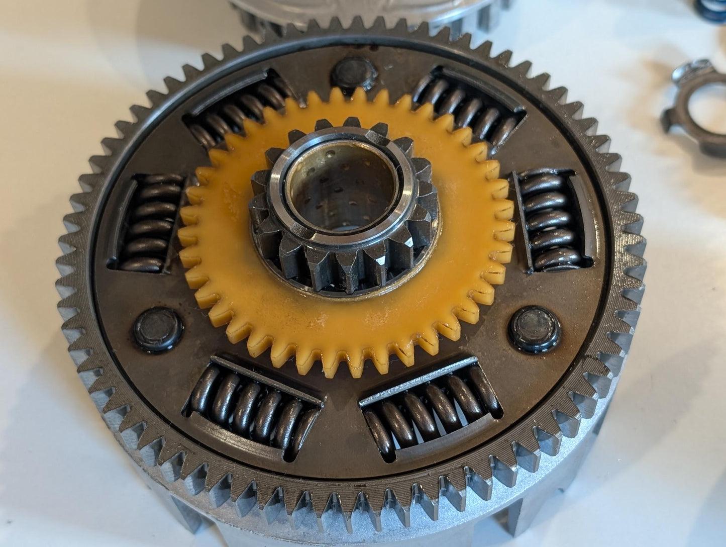 Yamaha XT600E 3TB 3UW Kupplungskorb 3AJ-16150-00 Kupplungsnabe 2JN-16371-00 Druckplatte 5Y1-16351-00 Primärantrieb komplett gebraucht