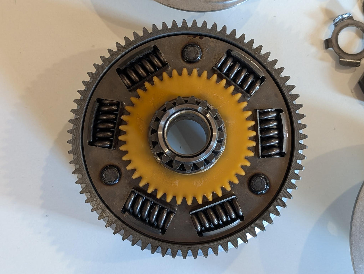 Yamaha XT600E 3TB 3UW Kupplungskorb 3AJ-16150-00 Kupplungsnabe 2JN-16371-00 Druckplatte 5Y1-16351-00 Primärantrieb komplett gebraucht