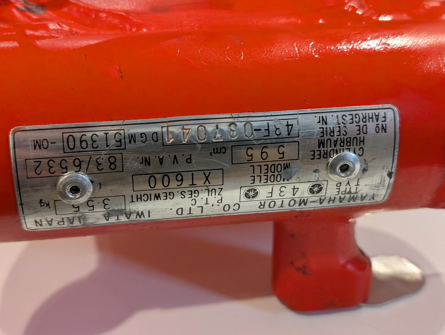 Yamaha XT600 43F Hauptrahmen 43F-21110 EZ 04-1985 mit Zulassungsbescheinigung I + II Vorbesitzer 6, gebraucht