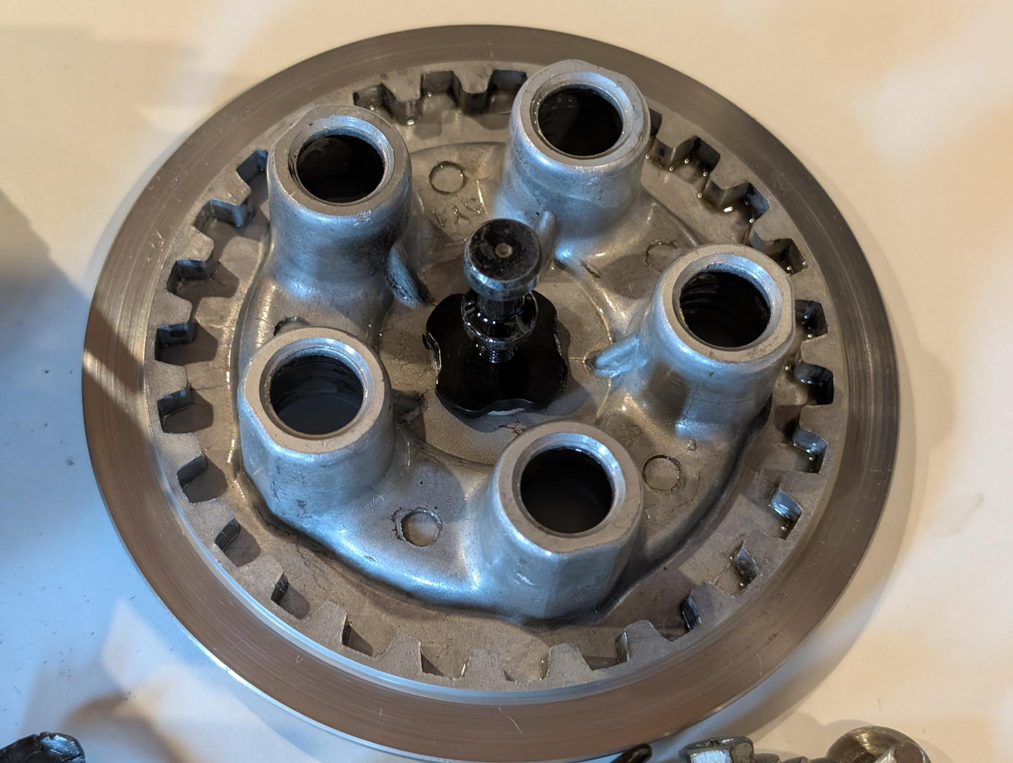 Yamaha XT600 43F Kupplungskorb 34K-16150-00 Kupplungsnabe 34K-16371-00 Druckplatte 5Y1-16351-00 Primärantrieb komplett, gebraucht