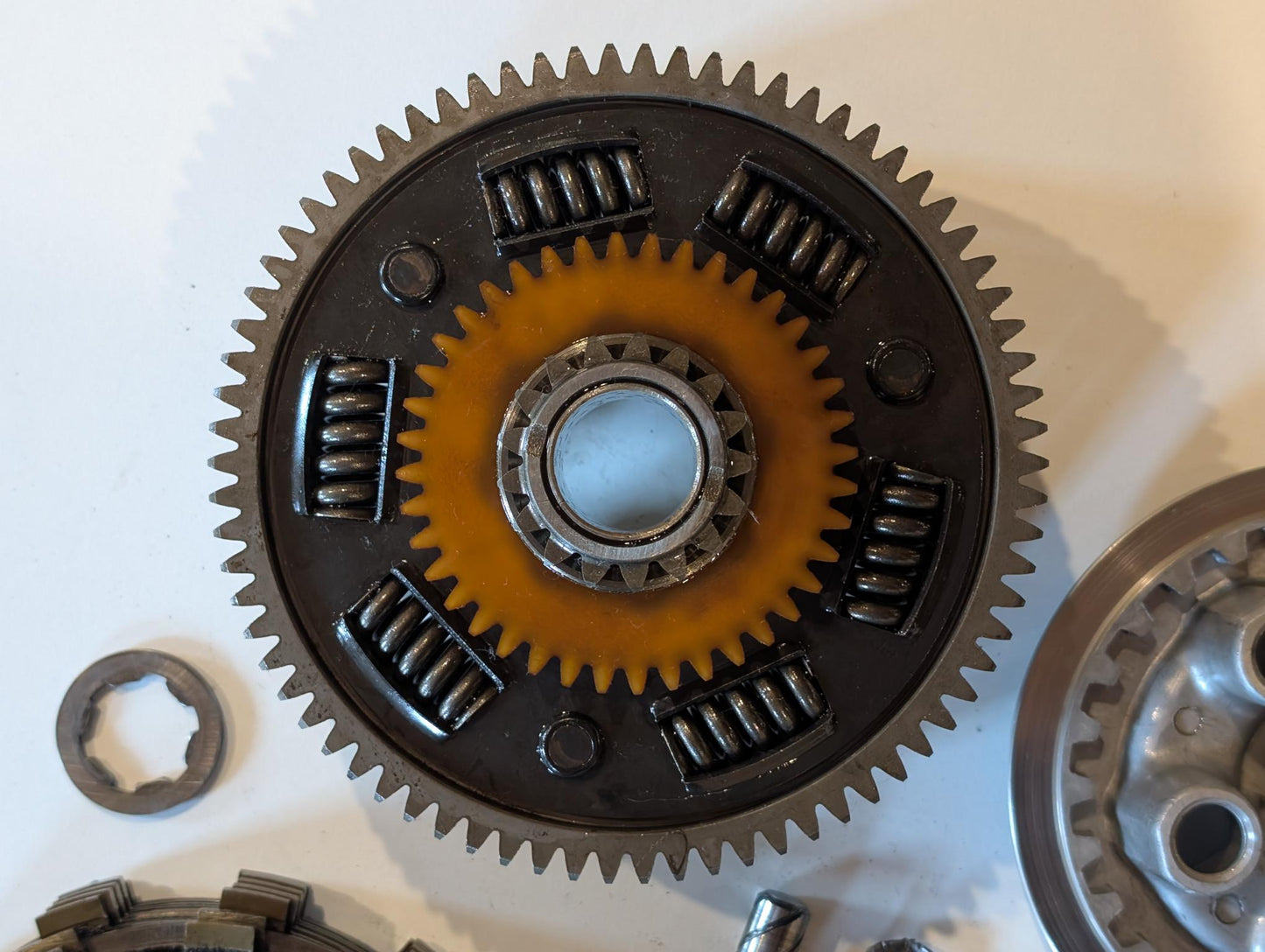 Yamaha XT600 43F Kupplungskorb 34K-16150-00 Kupplungsnabe 34K-16371-00 Druckplatte 5Y1-16351-00 Primärantrieb komplett, gebraucht