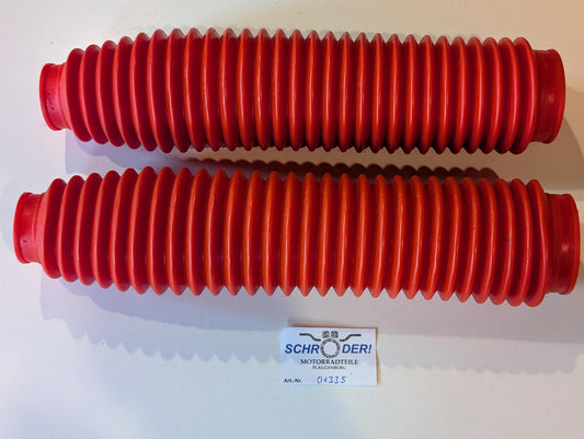 Yamaha XT600 43F 2KF Paar Polisport Faltenbälge Zubehör 41mm oben 57mm unten rot gebraucht