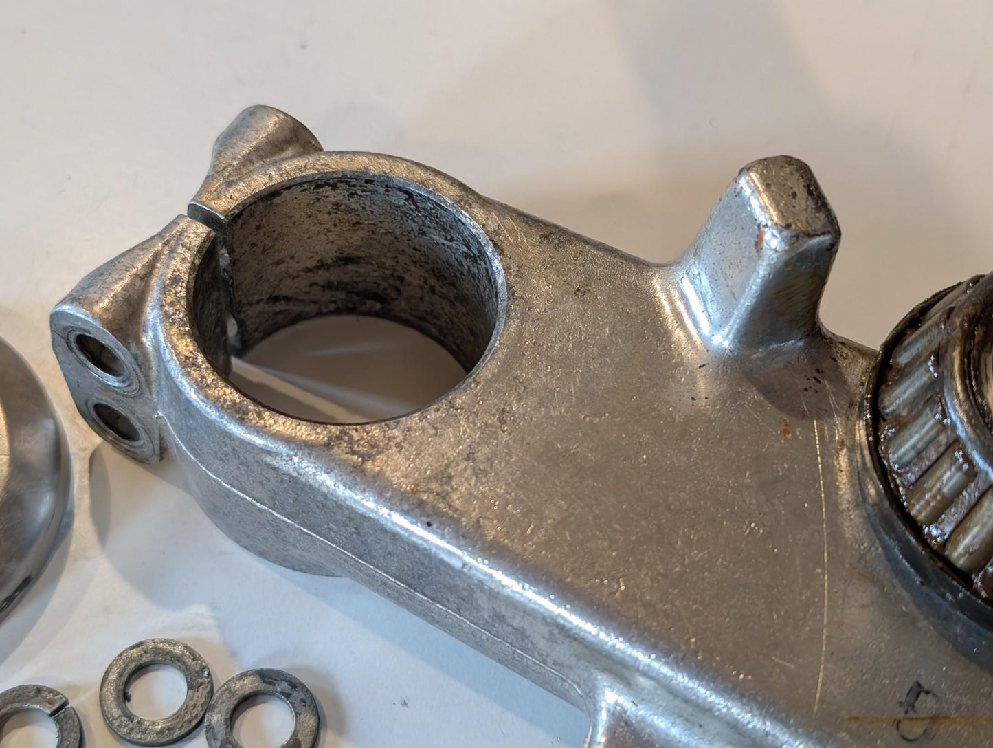 Yamaha XT600 43F Gabelbrücke untere Konsole 43F-23340-30-39 Deckel 1W1-23416-00 Mutter 90179-25033 gebraucht