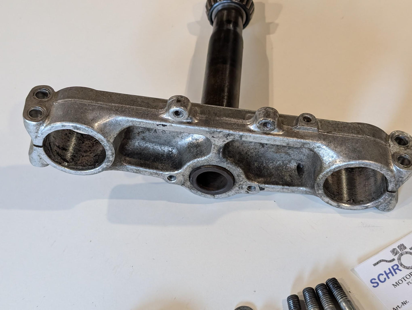 Yamaha XT600 43F Gabelbrücke untere Konsole 43F-23340-30-39 Deckel 1W1-23416-00 Mutter 90179-25033 gebraucht