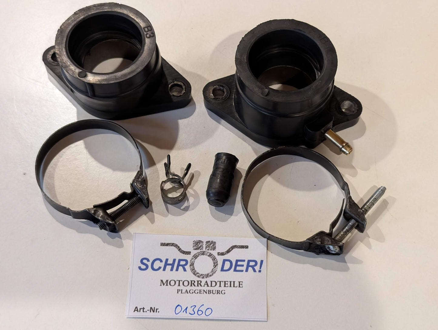 Yamaha XT600 43F Paar Ansaugstutzen links und rechts mit Schellen gebraucht