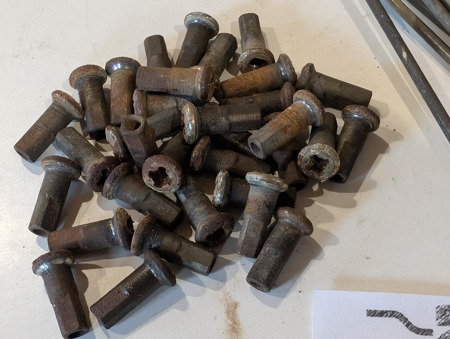 Yamaha XT600 43F Speichensatz unvollständig vorne, 31 Speichen 33 Nippel gebraucht