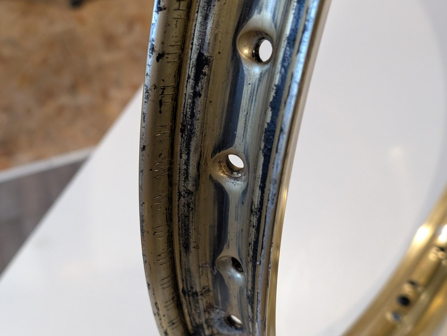 Yamaha XT600 43F Felge vorne Takasago J21x1.60 198494416-21396 gebraucht, defekt