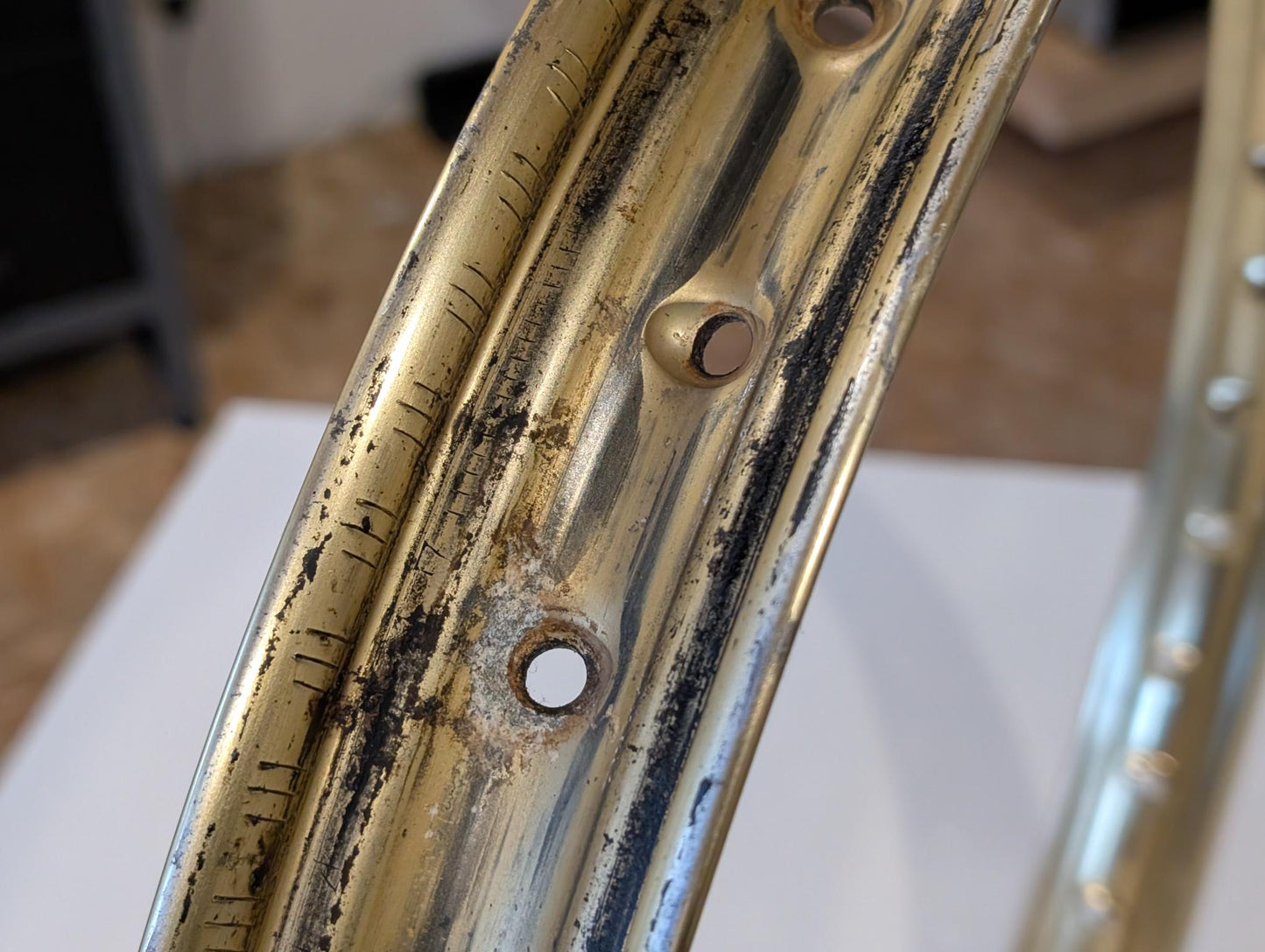 Yamaha XT600 43F Felge vorne Takasago J21x1.60 198494416-21396 gebraucht, defekt