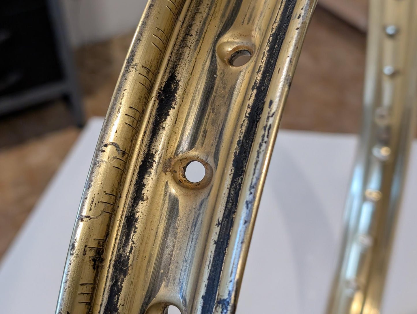 Yamaha XT600 43F Felge vorne Takasago J21x1.60 198494416-21396 gebraucht, defekt