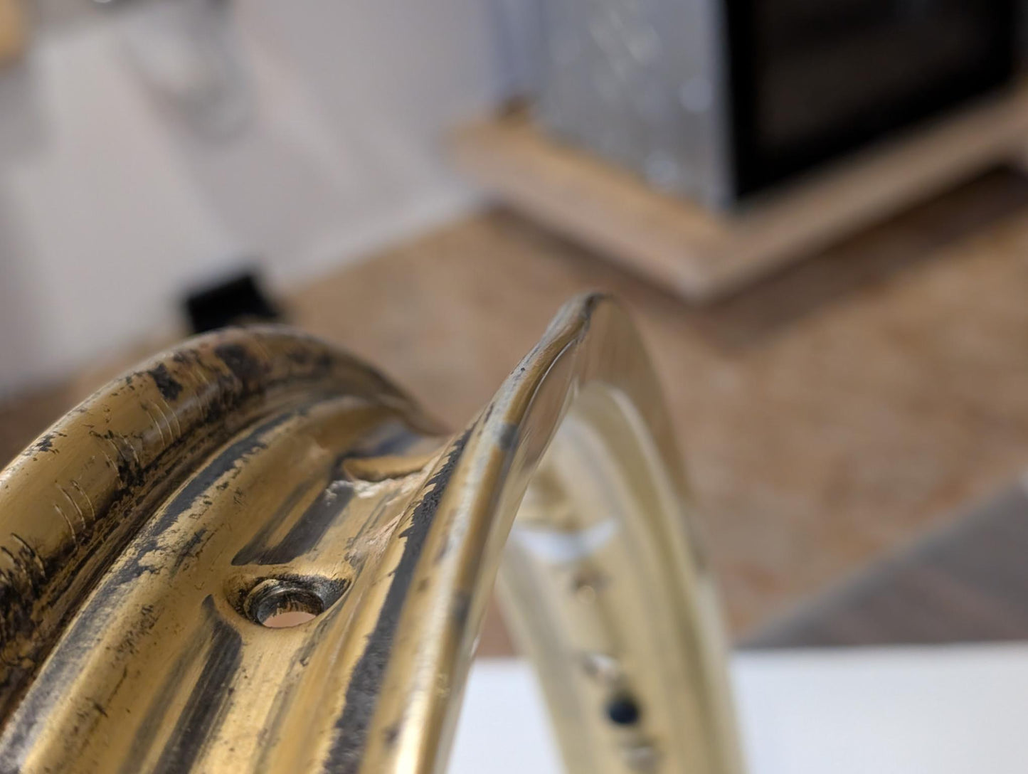 Yamaha XT600 43F Felge vorne Takasago J21x1.60 198494416-21396 gebraucht, defekt