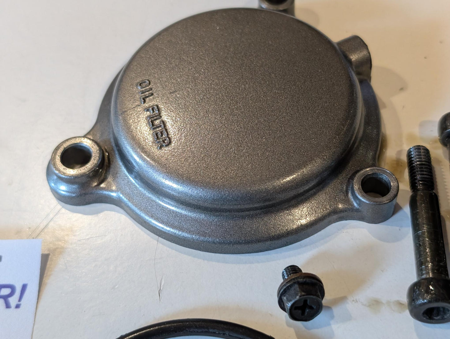 Yamaha XT600Z 3AJ Ölfilterdeckel 2WK-13447-00 mit Schrauben 90109-06419 gebraucht