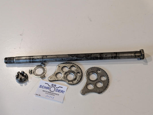 Yamaha XT600Z 3AJ Hinterradachse 3AJ-25381-00 mit Spannern 3Y1-25388-01 3Y1-25389-00 und Mutter gebraucht