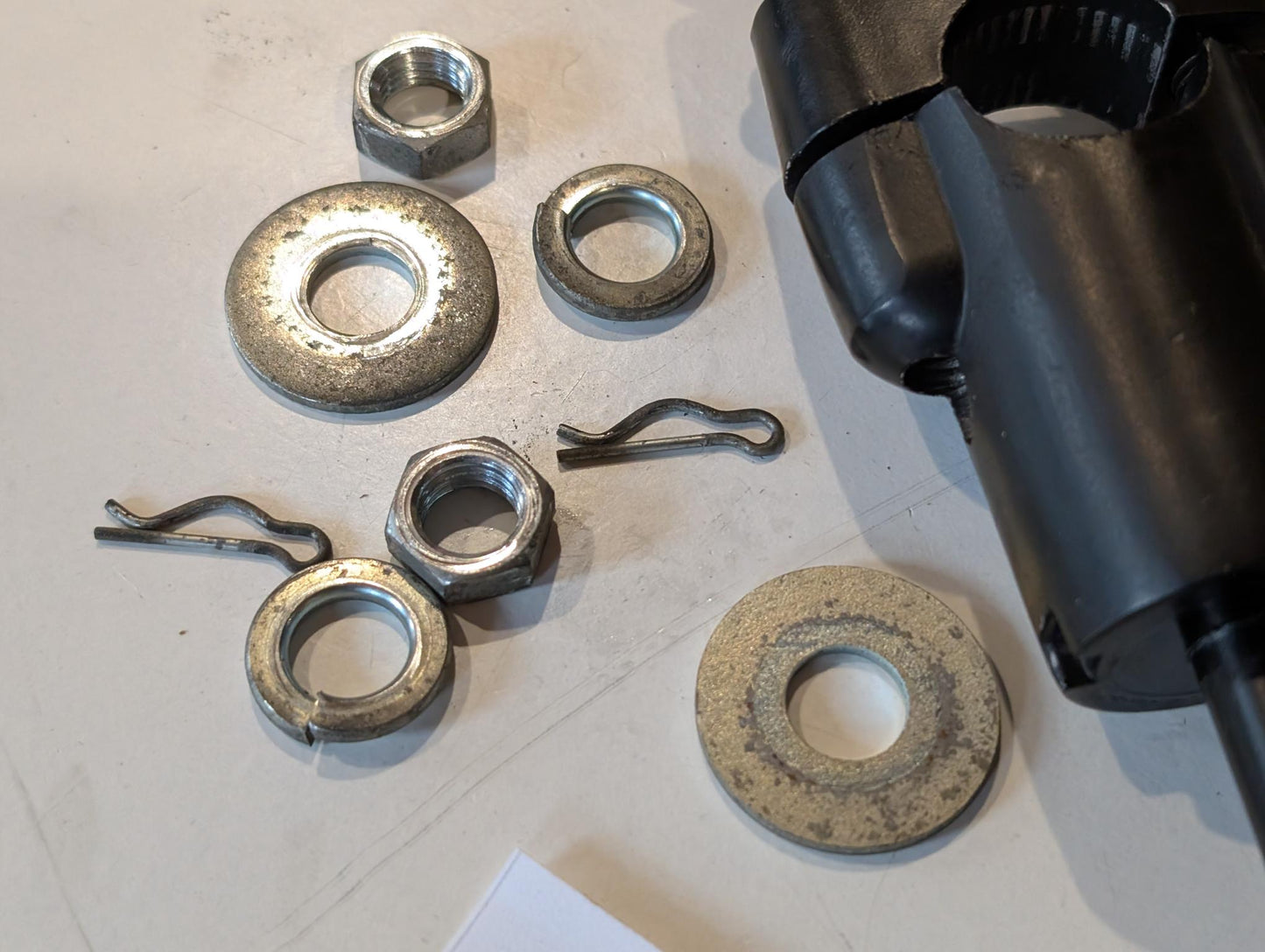 Yamaha XT600Z 3AJ Lenkerhalter 3AJ-23442-00 Klemmen 1E6-23441-00 und Schrauben gebraucht