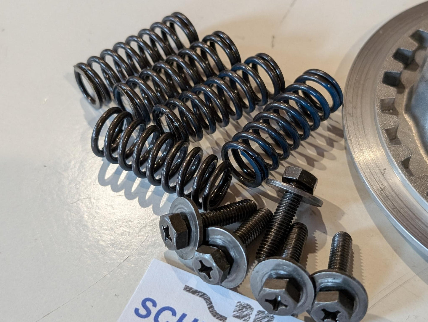Yamaha XT600Z 3AJ Kupplung Druckplatte 5Y1-16351-00 Schubplatte 30X-16358-00 Kugel Schubstange 5Y1-16357-00 mit Schrauben Federn gebraucht