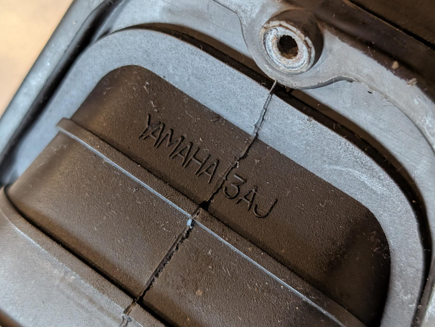 Yamaha XT600Z 3AJ Luftfilter Kanal Ansaugstutzen 3AJ-14437-00 Kappe 3AJ-14412-00 gebraucht