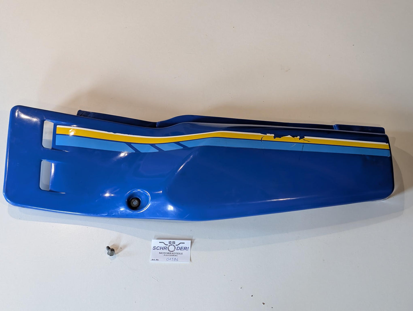 Yamaha XT600Z 3AJ Verkleidung Verkleidungsdeckel 3AJ-21711 Seitendeckel links blau gebraucht