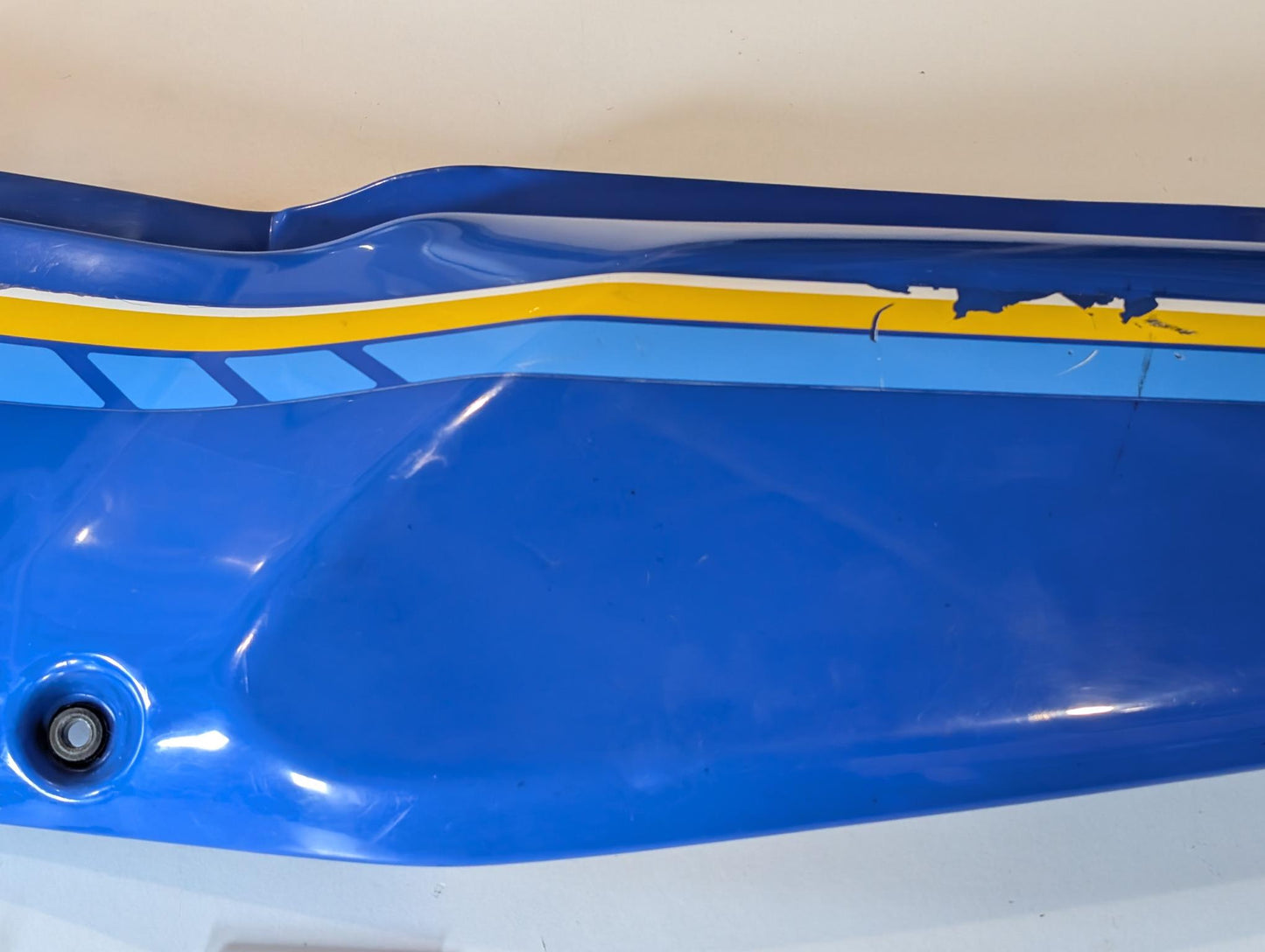 Yamaha XT600Z 3AJ Verkleidung Verkleidungsdeckel 3AJ-21711 Seitendeckel links blau gebraucht