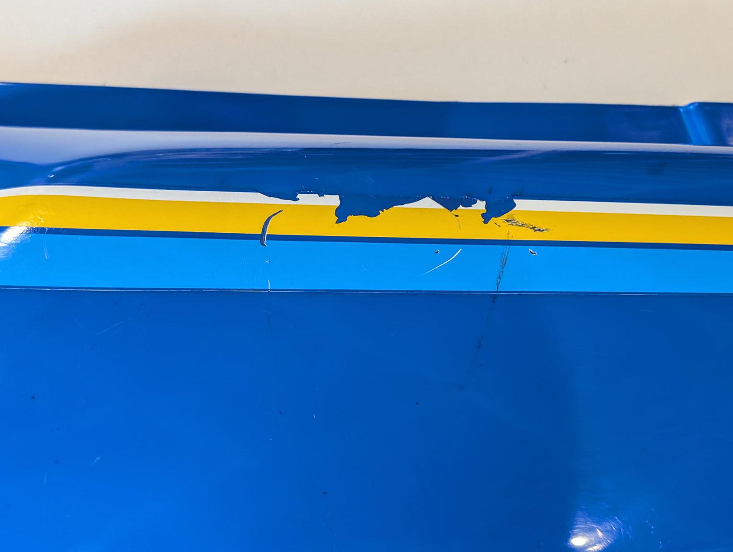 Yamaha XT600Z 3AJ Verkleidung Verkleidungsdeckel 3AJ-21711 Seitendeckel links blau gebraucht
