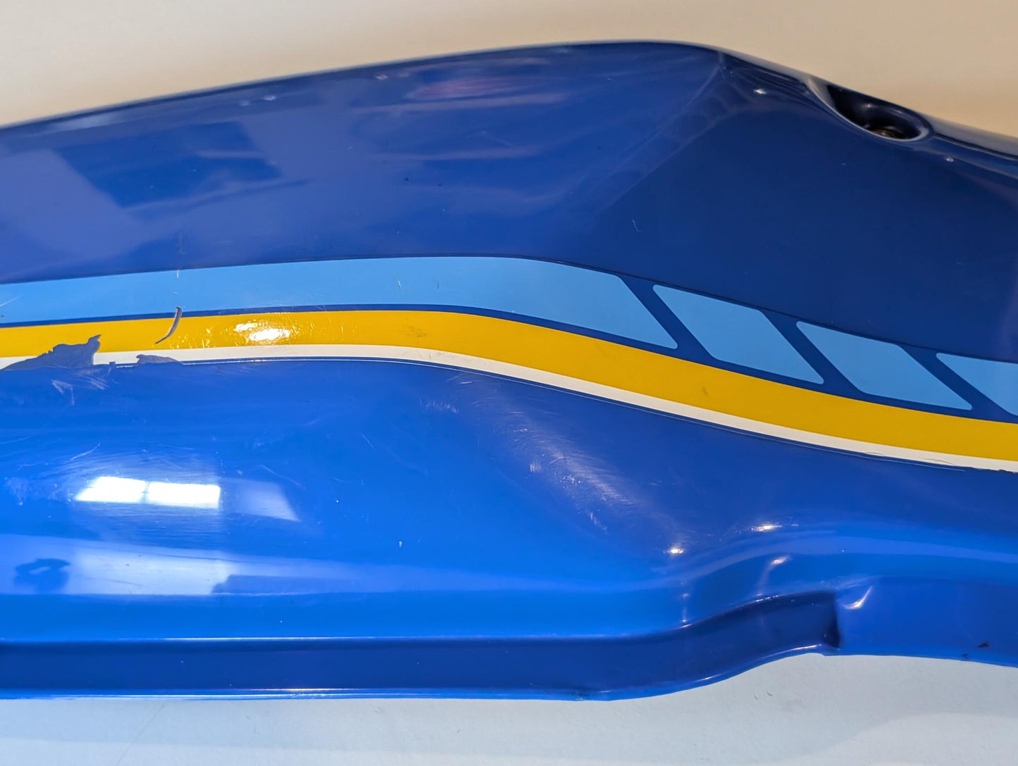 Yamaha XT600Z 3AJ Verkleidung Verkleidungsdeckel 3AJ-21711 Seitendeckel links blau gebraucht