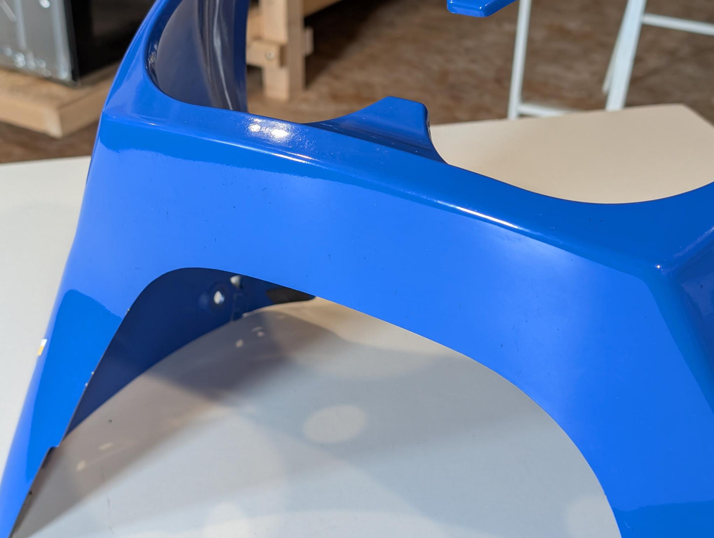Yamaha XT600Z 3AJ Kanzel Frontverkleidung 3AJ-Y2835-10 Scheinwerferverkleidung blau gebraucht