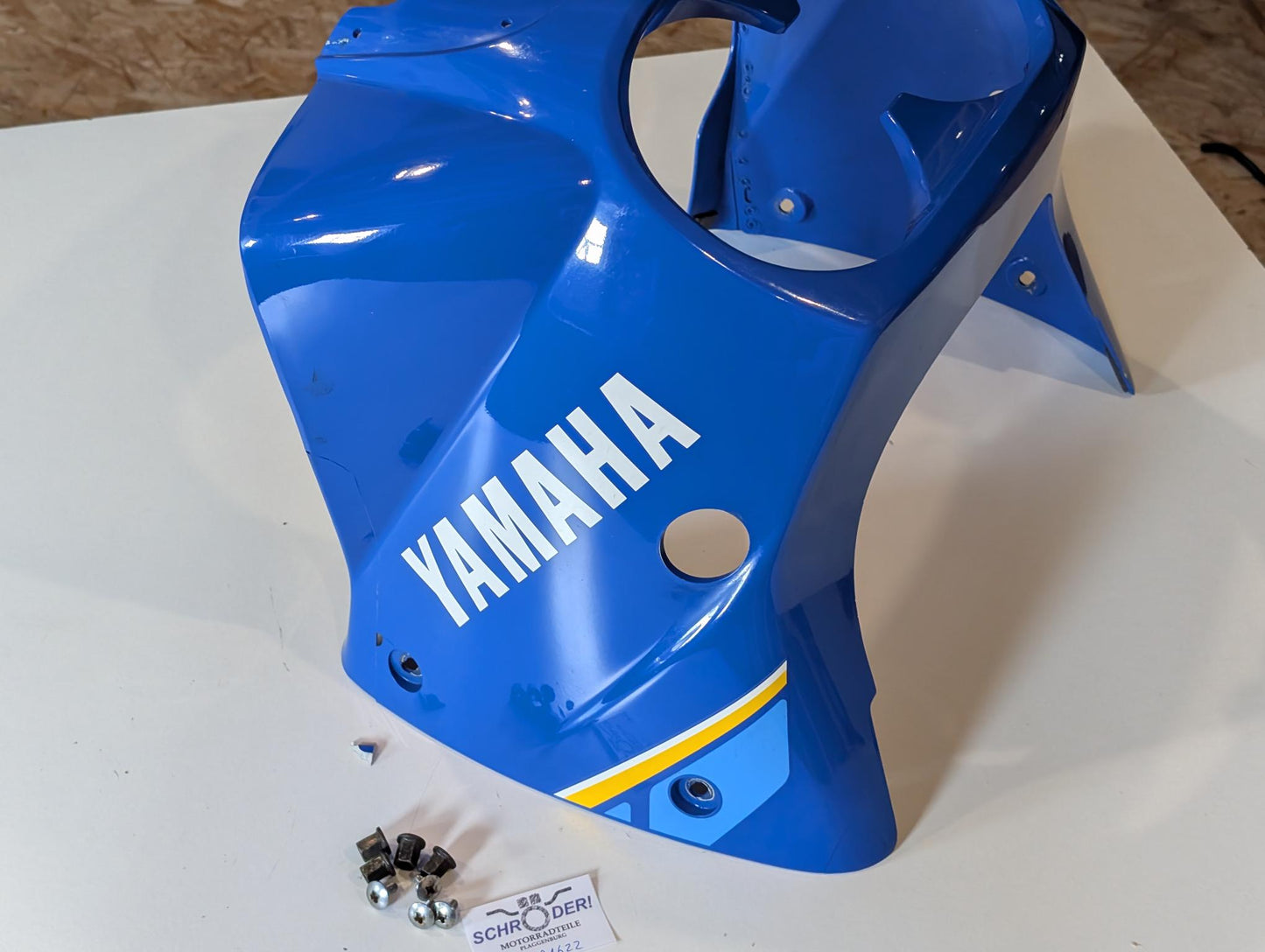 Yamaha XT600Z 3AJ Kanzel Frontverkleidung 3AJ-Y2835-10 Scheinwerferverkleidung blau gebraucht