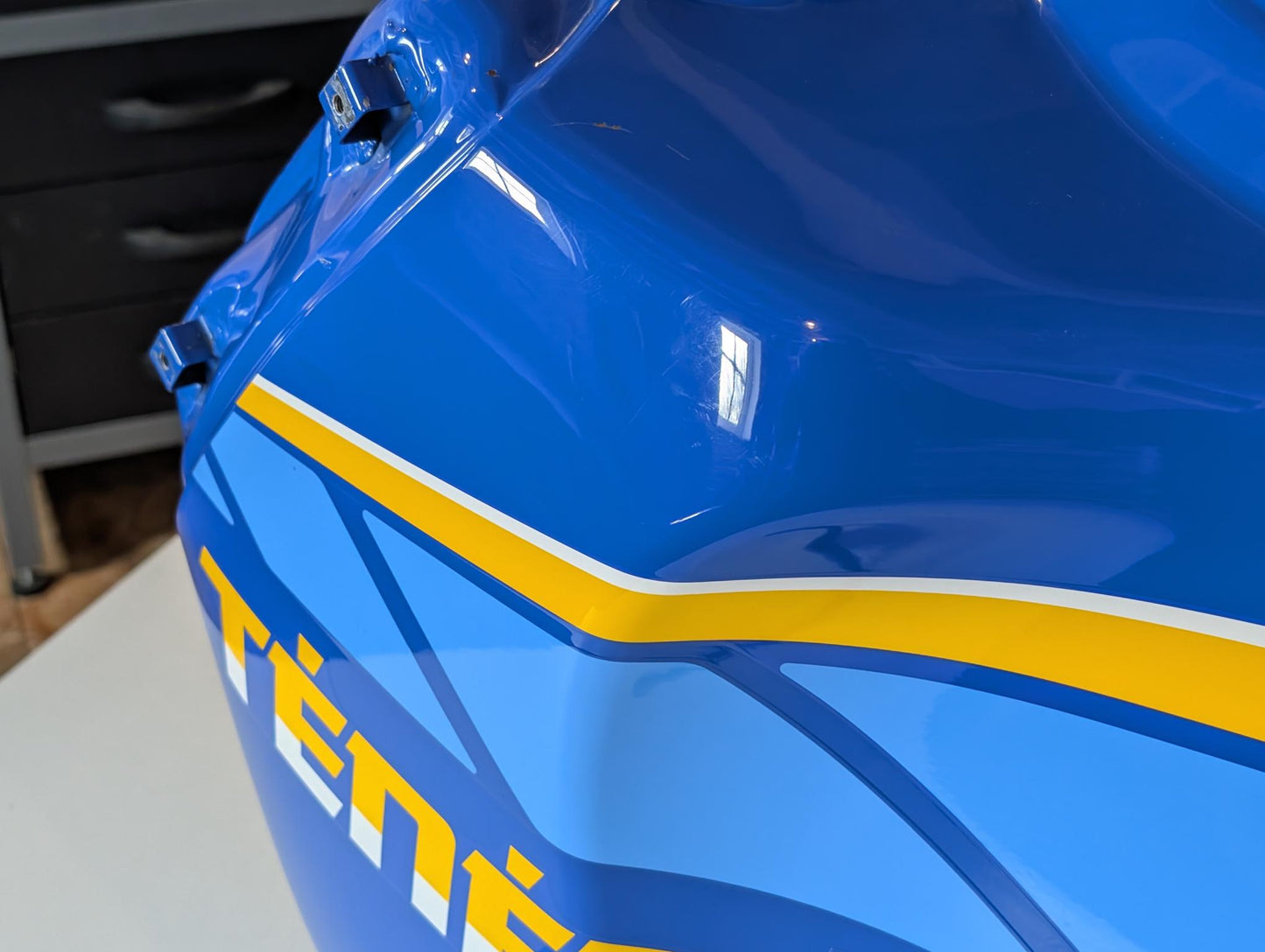 Yamaha XT600Z 3AJ Benzintank Kraftstofftank 3AJ-24110 blau Faraway blue gebraucht
