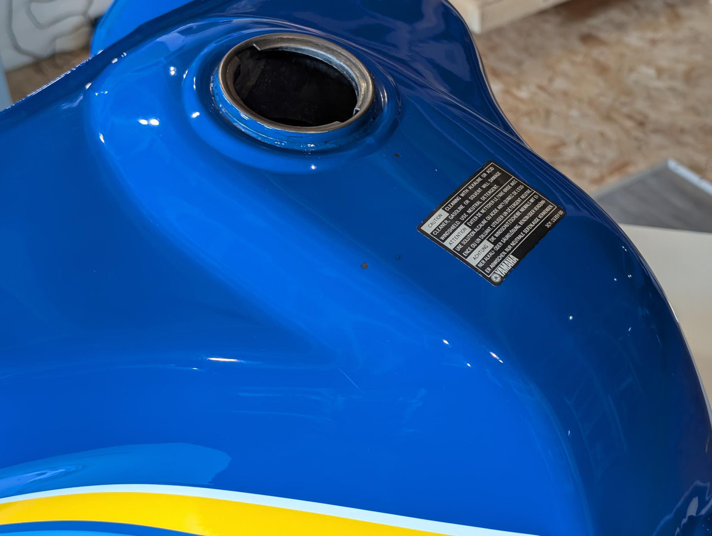 Yamaha XT600Z 3AJ Benzintank Kraftstofftank 3AJ-24110 blau Faraway blue gebraucht