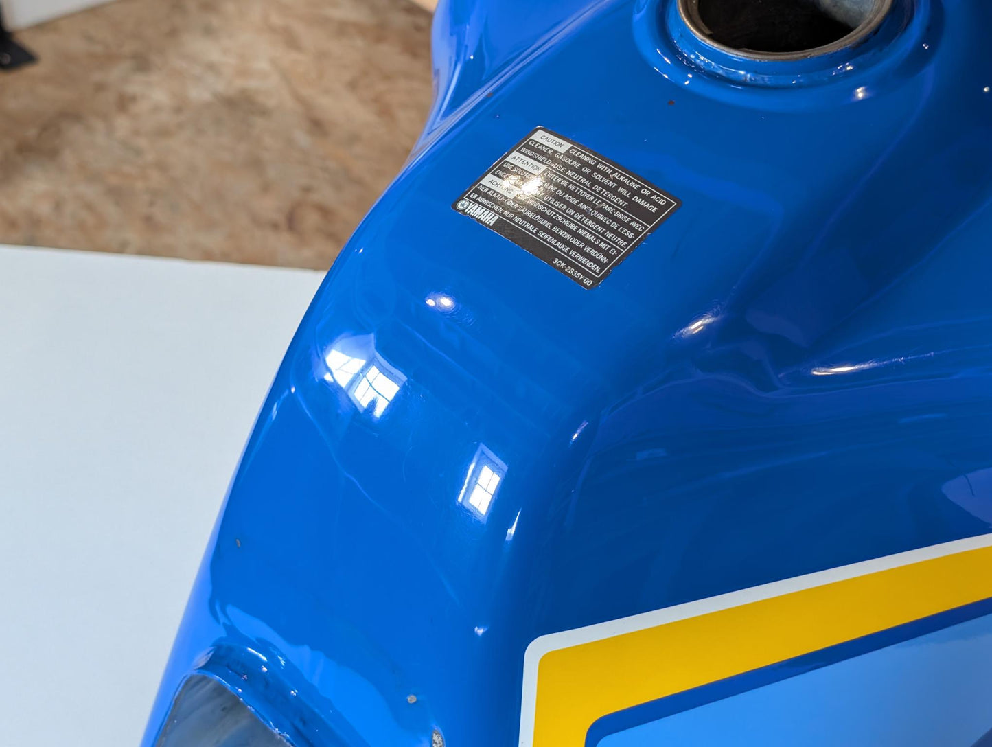 Yamaha XT600Z 3AJ Benzintank Kraftstofftank 3AJ-24110 blau Faraway blue gebraucht