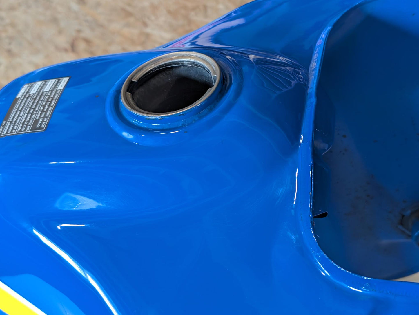 Yamaha XT600Z 3AJ Benzintank Kraftstofftank 3AJ-24110 blau Faraway blue gebraucht