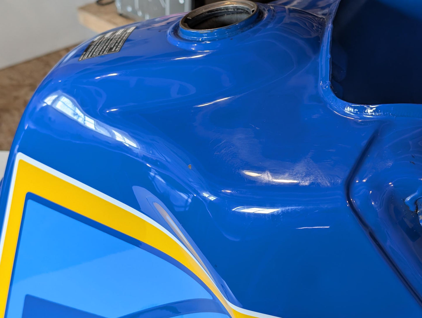 Yamaha XT600Z 3AJ Benzintank Kraftstofftank 3AJ-24110 blau Faraway blue gebraucht