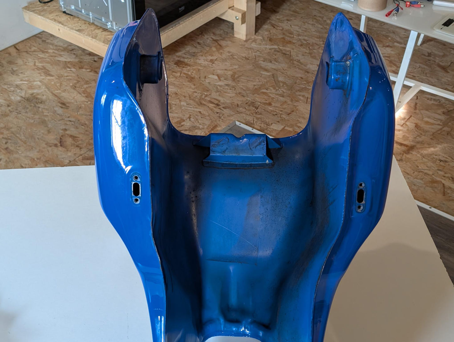 Yamaha XT600Z 3AJ Benzintank Kraftstofftank 3AJ-24110 blau Faraway blue gebraucht