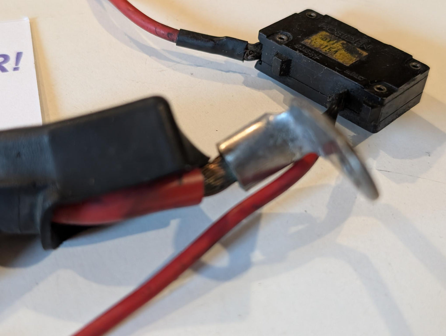 Yamaha XT600Z 1VJ Anlasserkabel Batteriekabel Pluskabel Rotes positives Kabel 1VJ-82115-00 mit Sicherung, gebraucht